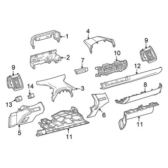 Toyota OE - Instrument Panel Components