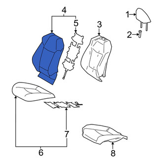 Toyota OE - Front Left Seat Back Cushion Cover