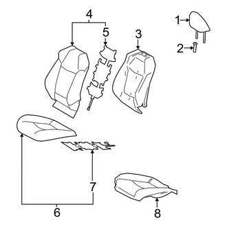 Toyota OE - Seats & Tracks - Passenger Seat Components (Covers & Pads)