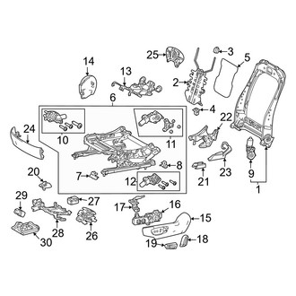 Toyota OE - Seats & Tracks - Driver Seat Components (Frames & Shields, Power Seat)