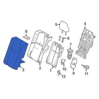 Toyota OE - Rear Left Seat Back Cushion Cover
