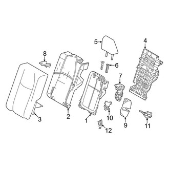 Toyota OE - Seats & Tracks - Rear Seat Components (40% Side, Seat Back Components)