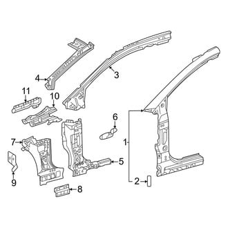 Toyota OE - Pillars, Rocker & Floor - Hinge Pillar