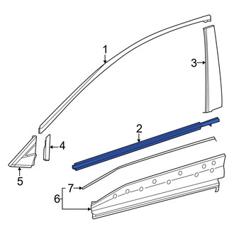 Toyota OE - Front Right Door Belt Molding