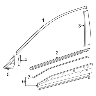 Toyota OE - Front Door - Exterior Trim