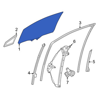 Toyota OE - Rear Left Door Glass