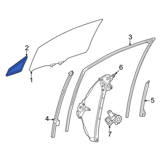 Toyota OE - Front Left Vent Window Assembly