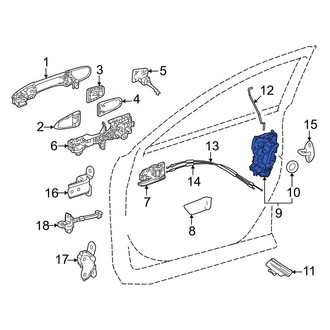 Toyota OE - Front Left Door Latch Assembly
