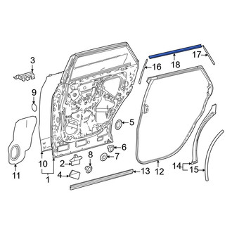 Toyota OE - Rear Left Upper Black Out Tape