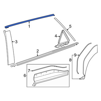 Toyota OE - Rear Right Lower Door Reveal Molding