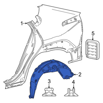 Toyota OE - Rear Left Quarter Panel Splash Shield