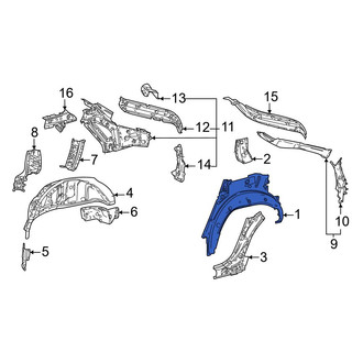 Toyota OE - Rear Left Outer Wheel Housing Side Panel