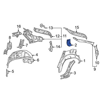 Toyota OE - Rear Left Inner Quarter Panel Reinforcement