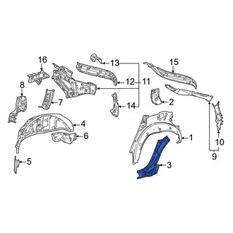 Toyota OE - Rear Left Outer Quarter Panel Reinforcement
