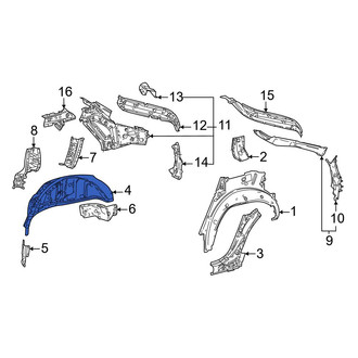 Toyota OE - Rear Left Inner Wheel Housing Side Panel