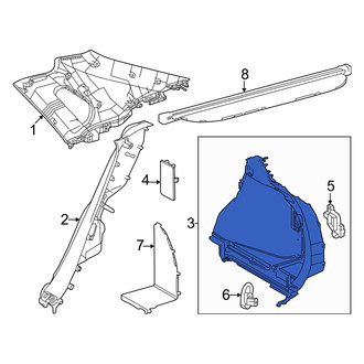 Toyota OE - Rear Right Upper Interior Quarter Panel Trim Panel