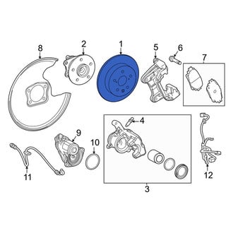 Toyota OE - Rear Disc Brake Rotor