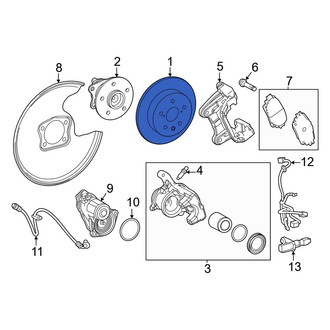 Toyota OE - Rear Disc Brake Rotor