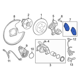 Toyota OE - Rear Disc Brake Pad Set