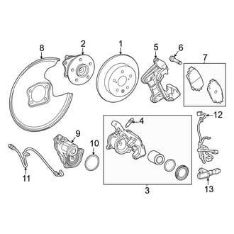 Toyota OE - Rear Suspension - Brake Components (AWD)