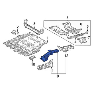 Toyota OE - Rear Center Left Frame Side Member