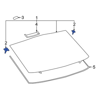 Toyota OE - Left Outer Back Glass Spacer
