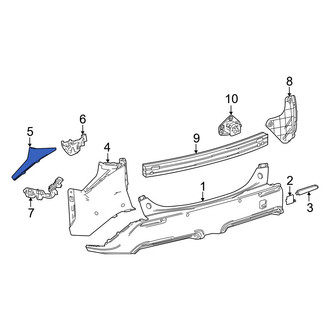 Toyota OE - Rear Right Bumper Trim