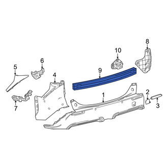 Toyota OE - Rear Bumper Impact Bar
