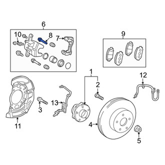 Toyota OE - Front Upper Disc Brake Caliper Pin