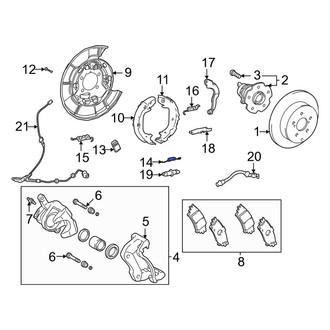 Toyota OE - Rear Lower Parking Brake Shoe Return Spring