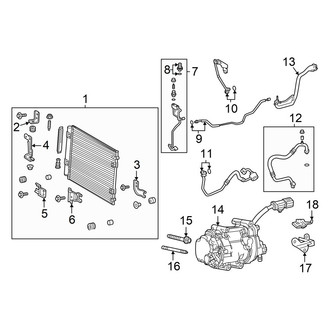 Toyota OE - Air Conditioner & Heater - Condenser, Compressor & Lines (FULL HYBRID EV-GAS (FHEV))