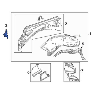 Toyota OE - Front Right Fender Outrigger