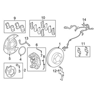 Toyota OE - Front Suspension - Brake Components (RWD)