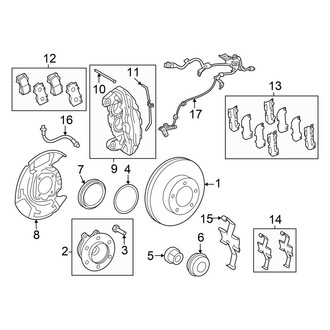 Toyota OE - Front Suspension - Brake Components (4WD)