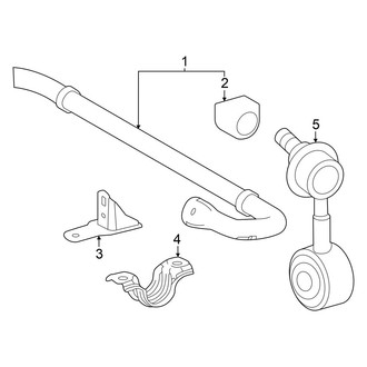 Toyota OE - Front Suspension - Stabilizer Bar & Components (W/O Stabilizer Disconnect), (4WD)