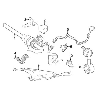 Toyota OE - Front Suspension - Stabilizer Bar & Components (With Stabilizer Disconnect), (4WD)