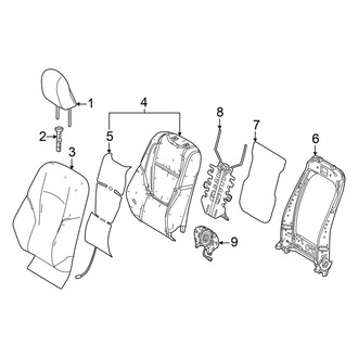Toyota OE - Seats & Tracks - Passenger Seat Components (Power Seat, Seat Back Components)