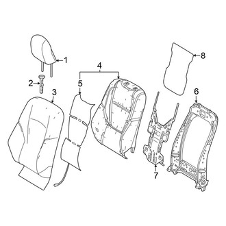 Toyota OE - Seats & Tracks - Driver Seat Components (Manual Seat, Seat Back Components)