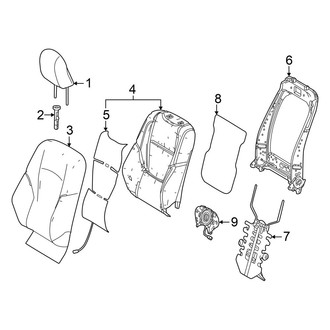 Toyota OE - Seats & Tracks - Driver Seat Components (Power Seat, Seat Back Components)