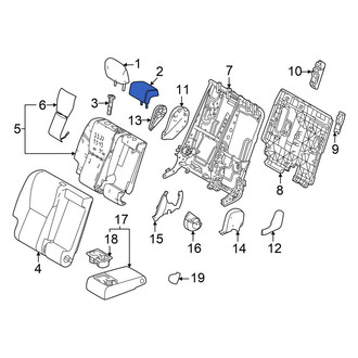 Toyota OE - Center Right Outer Headrest