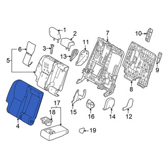 Toyota OE - Center Right Seat Back Cushion Cover