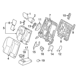 Toyota OE - Seats & Tracks - Second Row Seats (60% Side, Seat Back Components)