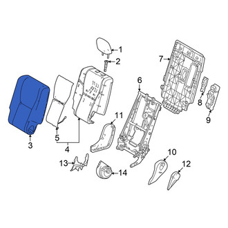 Toyota OE - Center Left Seat Back Cushion Cover
