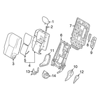 Toyota OE - Seats & Tracks - Second Row Seats (40% Side, Seat Back Components)