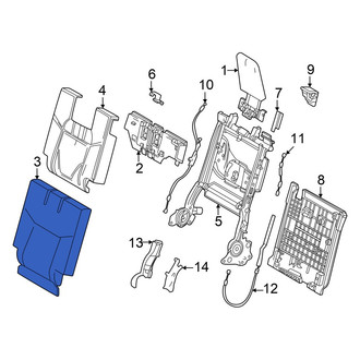Toyota OE - Center Left Seat Back Cushion Cover
