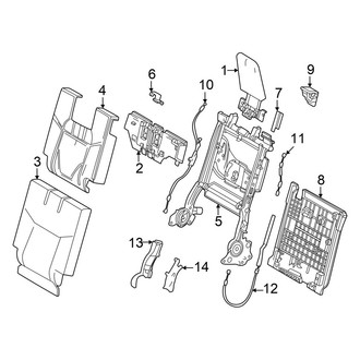 Toyota OE - Seats & Tracks - Third Row Seats (Seat Back Components)