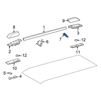 Toyota OE - Front Left Upper Roof Luggage Carrier Side Rail Bracket