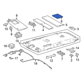Toyota OE - Rear Headliner Insulator