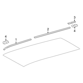 Toyota OE - Roof - Exterior Trim (With Sunroof)