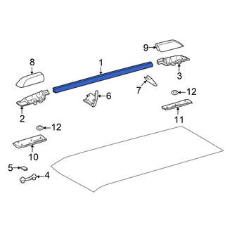 Toyota OE - Left Roof Luggage Carrier Side Rail